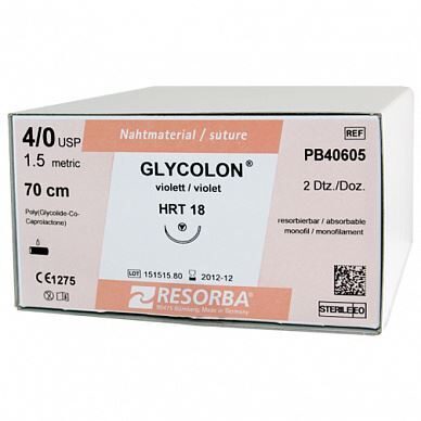  Resorba Glycolon Violet DS18 EP1.5 USP4/0 45cm, 24ks